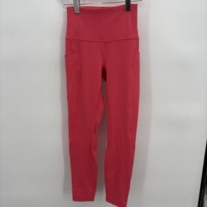 Lululemon Fast Free HR 25" Tight Neon Wash Sonic Pink‎ Size 4 Pockets - Current
